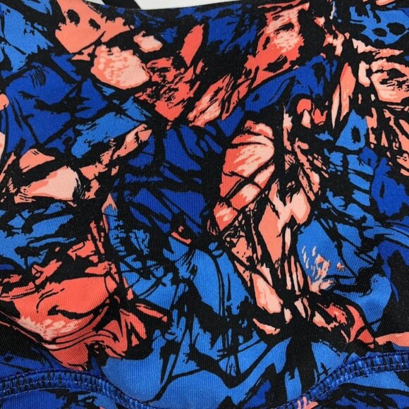 Lululemon Blue Multi / Black Energy Bra (Exhale) Mini Paint Storm Harbor size 8 - Picture 10 of 16